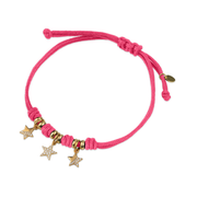 Bracciale Cordino con Tris di Stelle zirconate