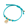 Bracciale Cordino con Quadrifoglio Porta Fortuna Zirconato