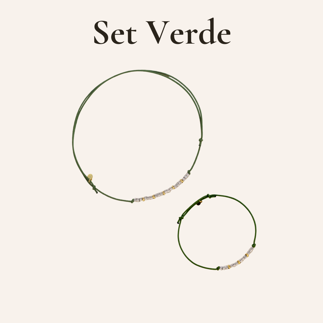 Set Bracciale e Choker con Pepite