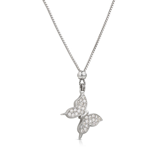 Collana con farfalla in zirconi