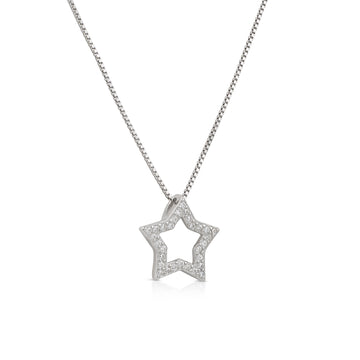 Collana con stella in zirconi