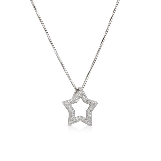 Collana con stella in zirconi