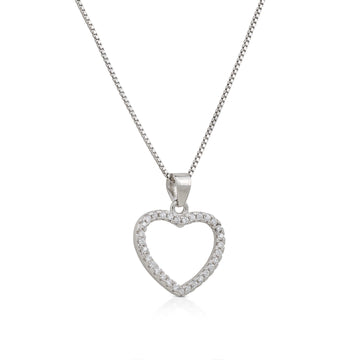 Collana con cuore in zirconi