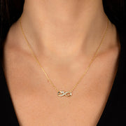 Collana con infinito e cuore zircone