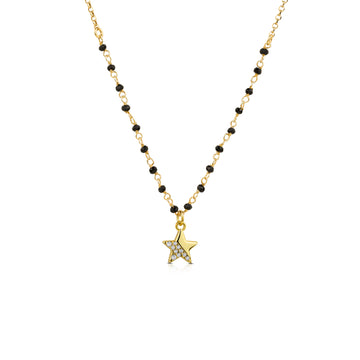 Collana con Pietre e Pendente Zirconato Cuore e Stella
