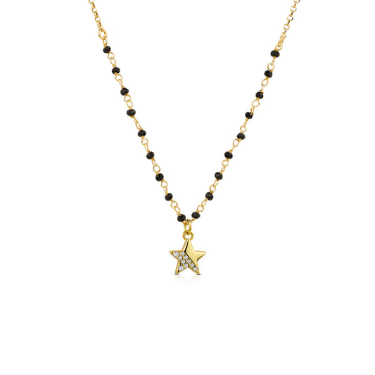 Collana con Pietre e Pendente Zirconato Cuore e Stella