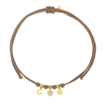 Choker Cordino con Tris Porta Fortuna
