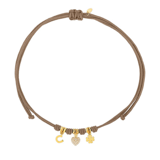 Choker Cordino con Tris Porta Fortuna