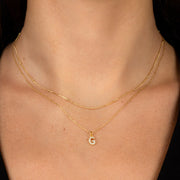 Collana Doppia iniziale strass