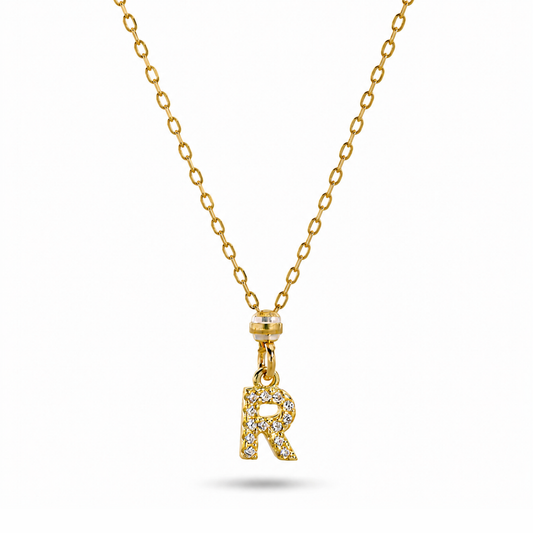 Collana Con Iniziale Strass