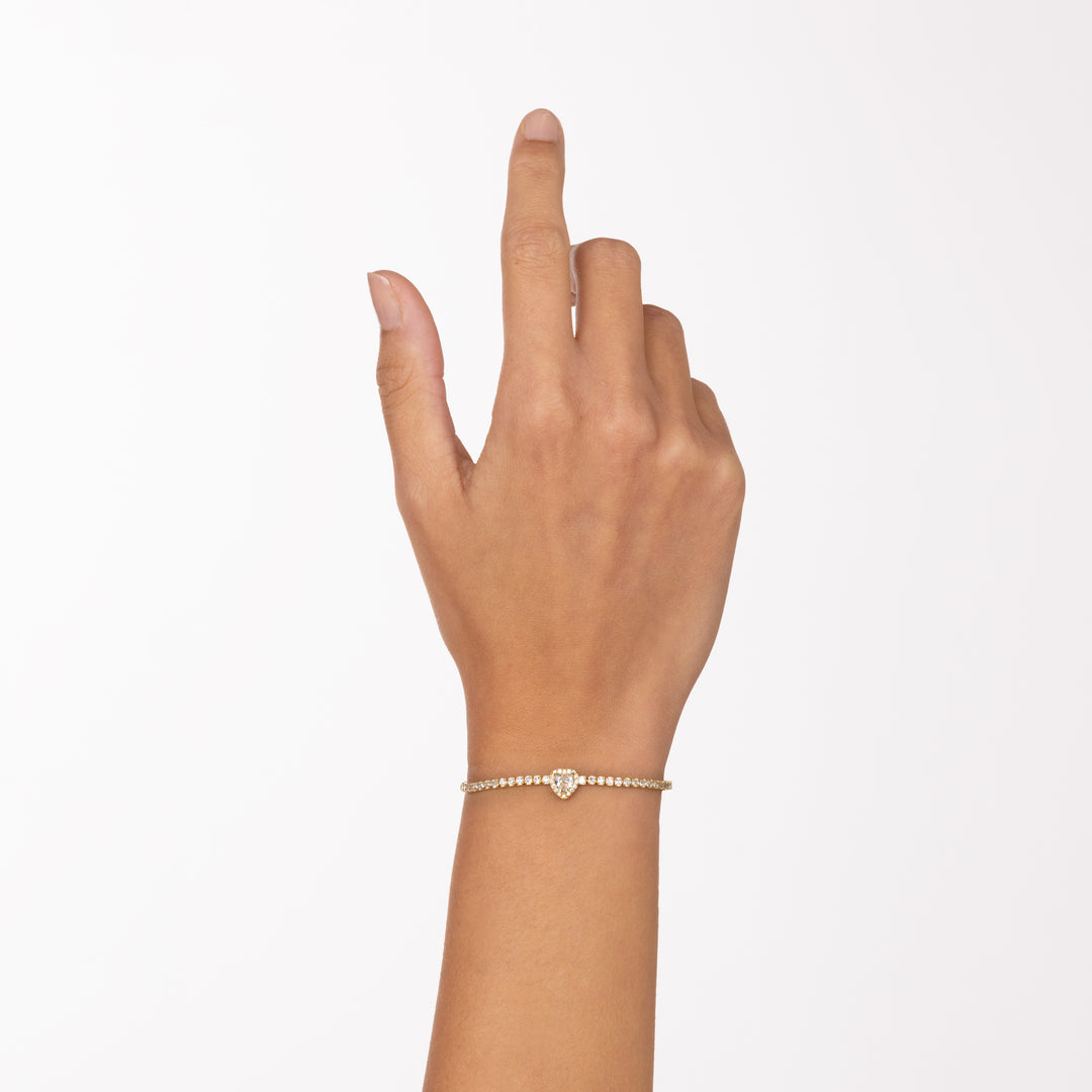 Bracciale Tennis Cuore di Luce