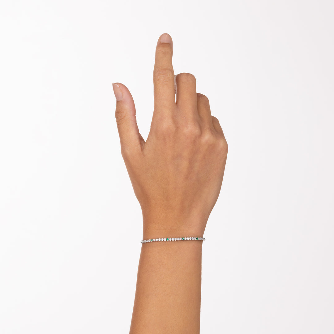 Bracciale Tennis con Zirconi Colorati