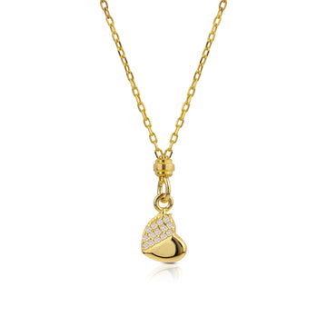 Collana Con Pendente Zirconato Cuore e Stella