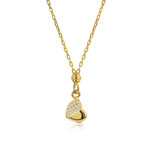 Collana Con Pendente Zirconato Cuore e Stella