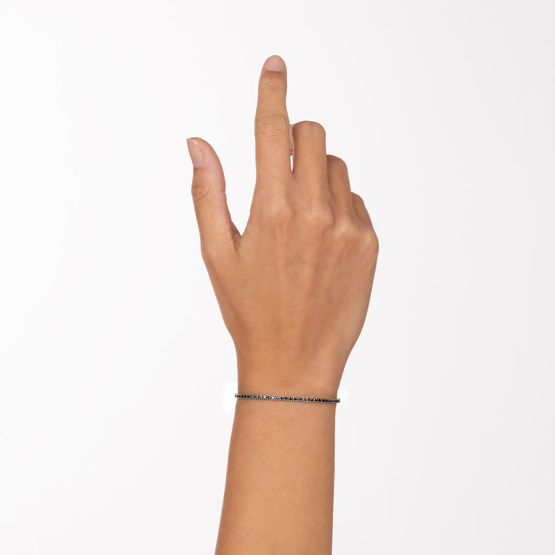 Bracciale Tennis con Zirconi Neri
