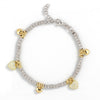 Bracciale Pepite Pieno Con Pendenti Strass