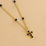 Collana con Pietre Colorate e Croce