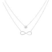 Collana doppia infinito e punto luce