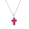 Collana con Croce e Zirconi Colorati