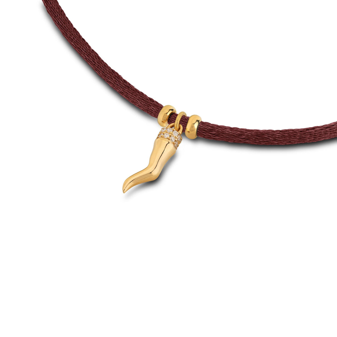 Choker Raso con Corno Zirconato