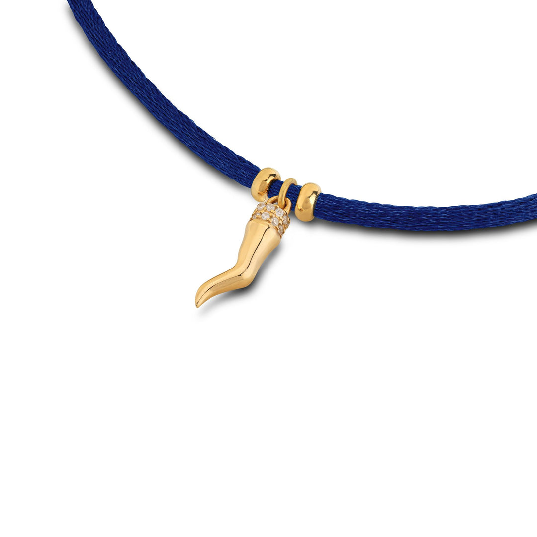 Choker Raso con Corno Zirconato