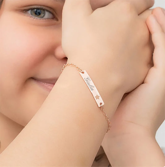 Bracciale Targa Baby Inciso