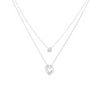 Collana doppia cuore e punto luce