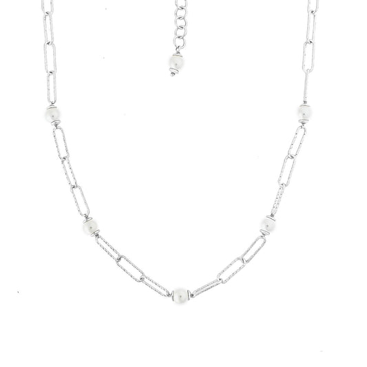 Collana Rettangolare Con Perline