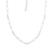 Collana Rettangolare Con Perline