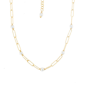 Collana Rettangolare Con Perline