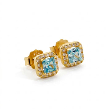 Orecchini Con Quadrato Zirconato