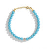 Bracciale Di Perle Turchese Con Perla Colorata