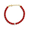 Bracciale Di Perle Corallo Con Perla Colorata