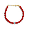 Bracciale Di Perle Corallo Con Perla Colorata