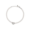 Bracciale di Perle con Cuore Zirconato