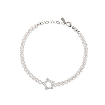Bracciale di Perle con Soggetto Zirconato