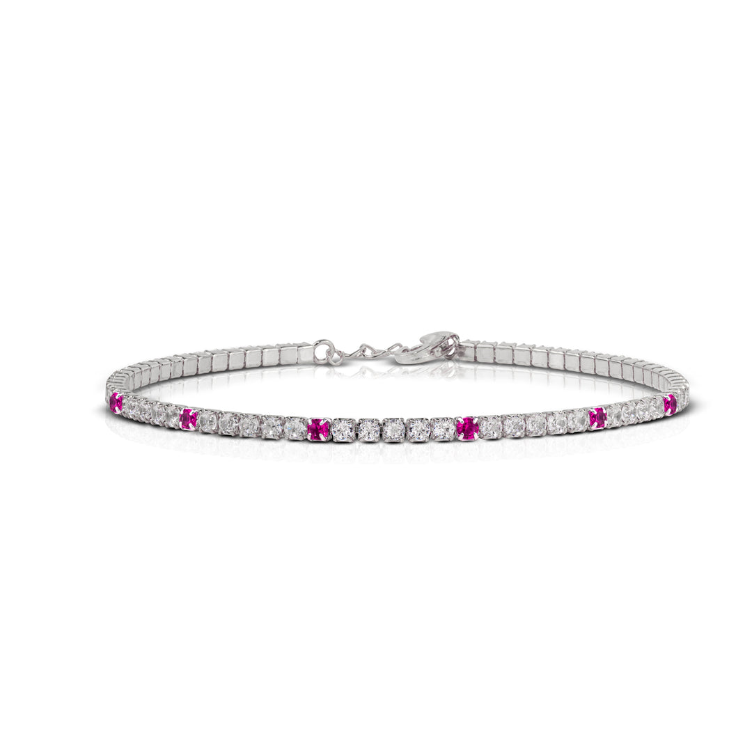Bracciale Tennis con Zirconi Colorati