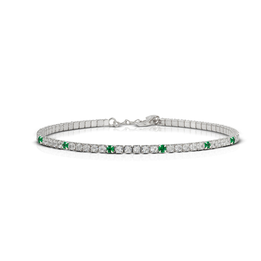 Bracciale Tennis con Zirconi Colorati