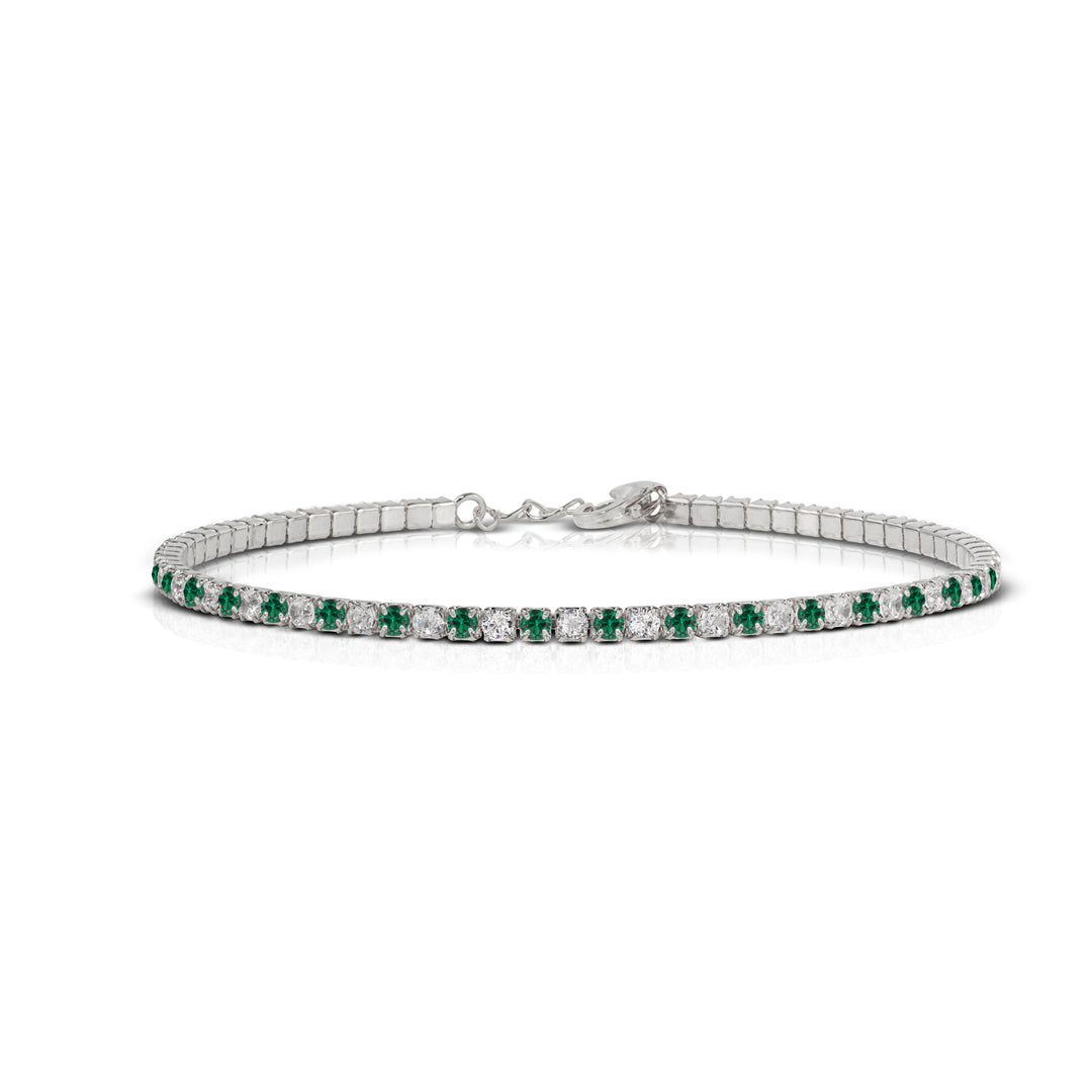 Bracciale tennis con Zirconi Bianchi e Colorati
