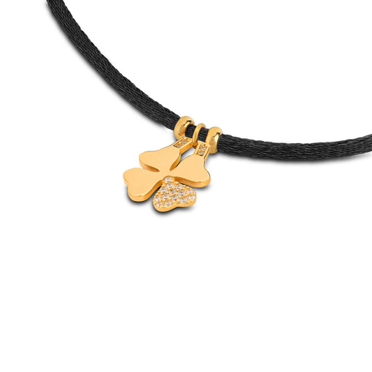 Choker Raso con Quadrifoglio