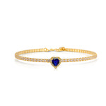 Carica l&#39;immagine nella Galleria, Bracciale Tennis Cuore di Luce
