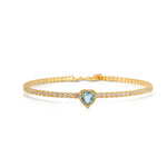 Carica l&#39;immagine nella Galleria, Bracciale Tennis Cuore di Luce
