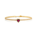 Carica l&#39;immagine nella Galleria, Bracciale Tennis Cuore di Luce
