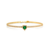 Carica l&#39;immagine nella Galleria, Bracciale Tennis Cuore di Luce
