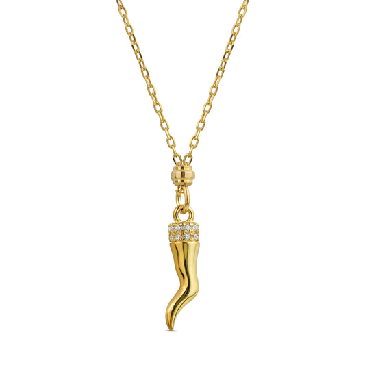 Collana Con Pendente Zirconato Porta Fortuna