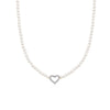 Collana di Perle con Pendente Zirconato