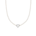 Carica l&#39;immagine nella Galleria, Collana di Perle con Pendente Zirconato
