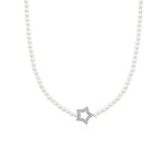 Carica l&#39;immagine nella Galleria, Collana di Perle con Pendente Zirconato
