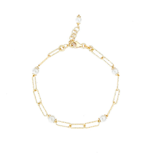 Bracciale Rettangolare Con Perline