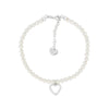Bracciale Di Perle Con Pendente a Cuore e Strass